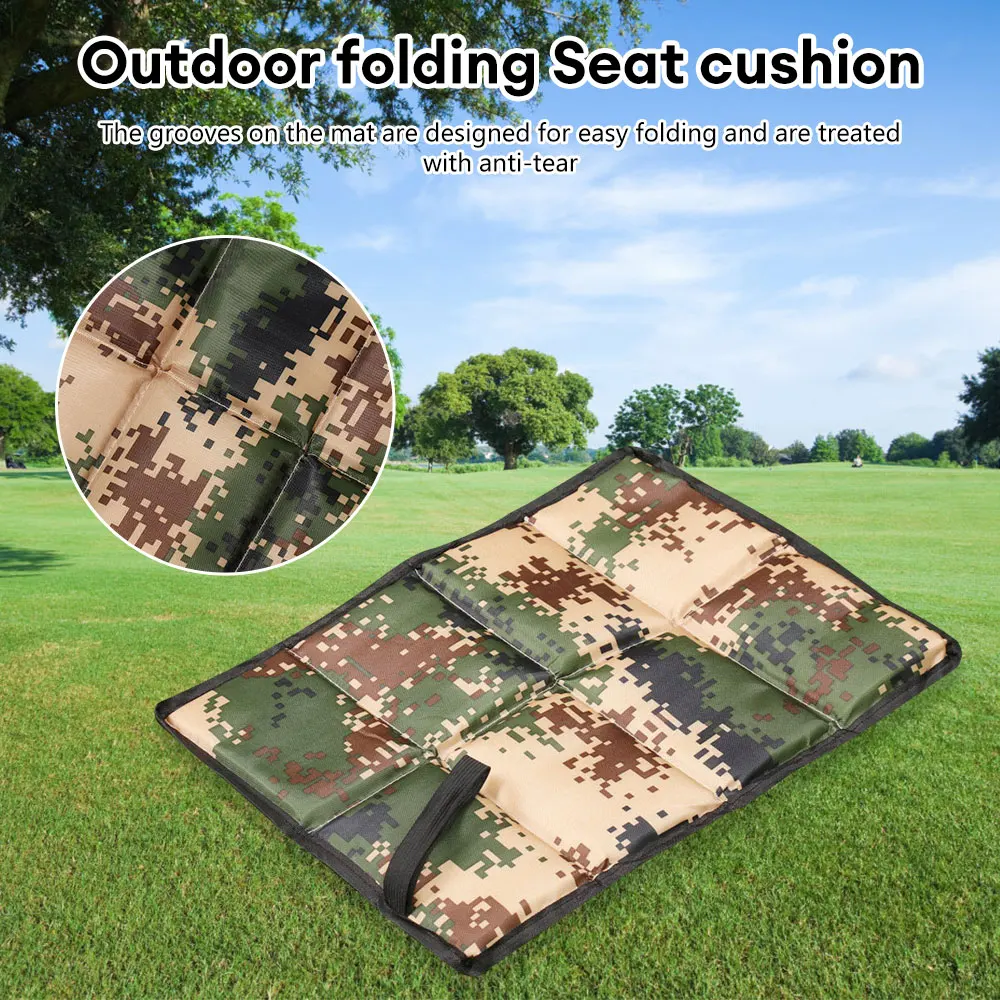 Oxford Cloth Folding Seat Cushion Outdoor Portable Prevent Dirty Foam Sitting Pad Folding Camping Mat Hiking Small Seat Beach