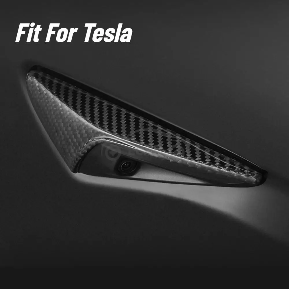 

Боковая камера Tesla Model 3 Y X S, защитная крышка из углеродного волокна и АБС, автомобильные аксессуары 2017-2023, боковая камера, верхний слой крыла