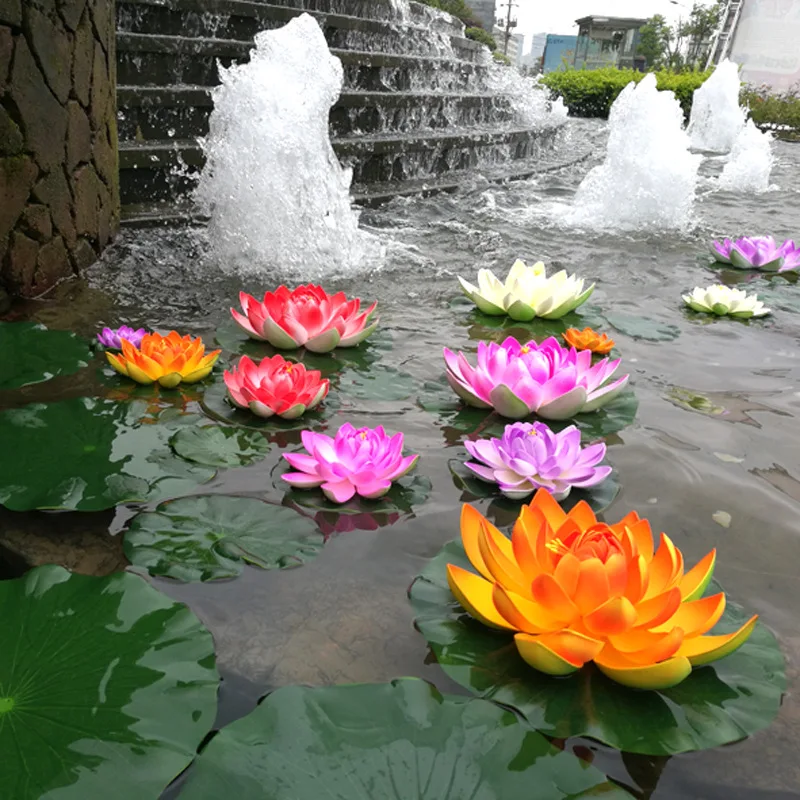 Floating Lotus Artificial Flower - Lifelike Water Lily for Pond and Garden Decoration