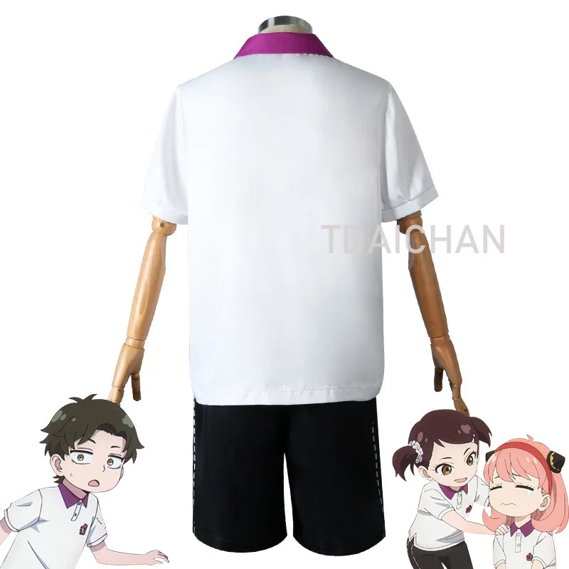 Anime Spy X Family Anya Forger Damian Desmond Becky Blackbell Cosplay Costume Wig Dodgeball Competition Uniform Outfit Halloween