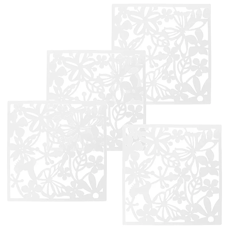 Home Decoration Fashion Butterfly Bird Flower Hanging Screen Partition Partition Panel Room Curtain Home White Black Red 8 Pcs
