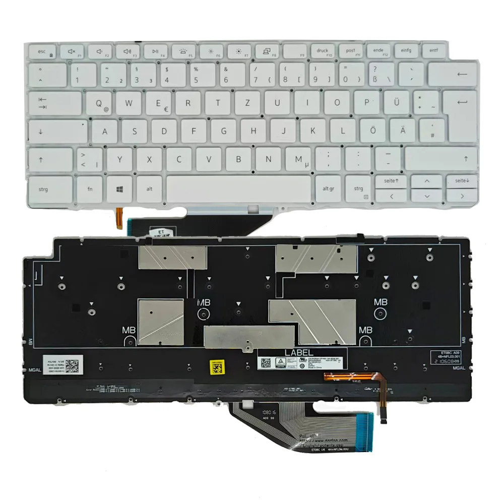 Tastiera per Laptop Layout US SP GR LA per Dell XPS 13 7390 2in1 9310 2in1 P103G - immagine 6