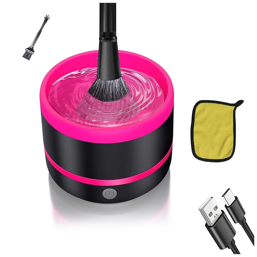 

Electric Makeup Brush Cleaner Machine Automatic Cosmetic Brushes Cleanser Tool for All Size Beauty Makeup Brush Set-B