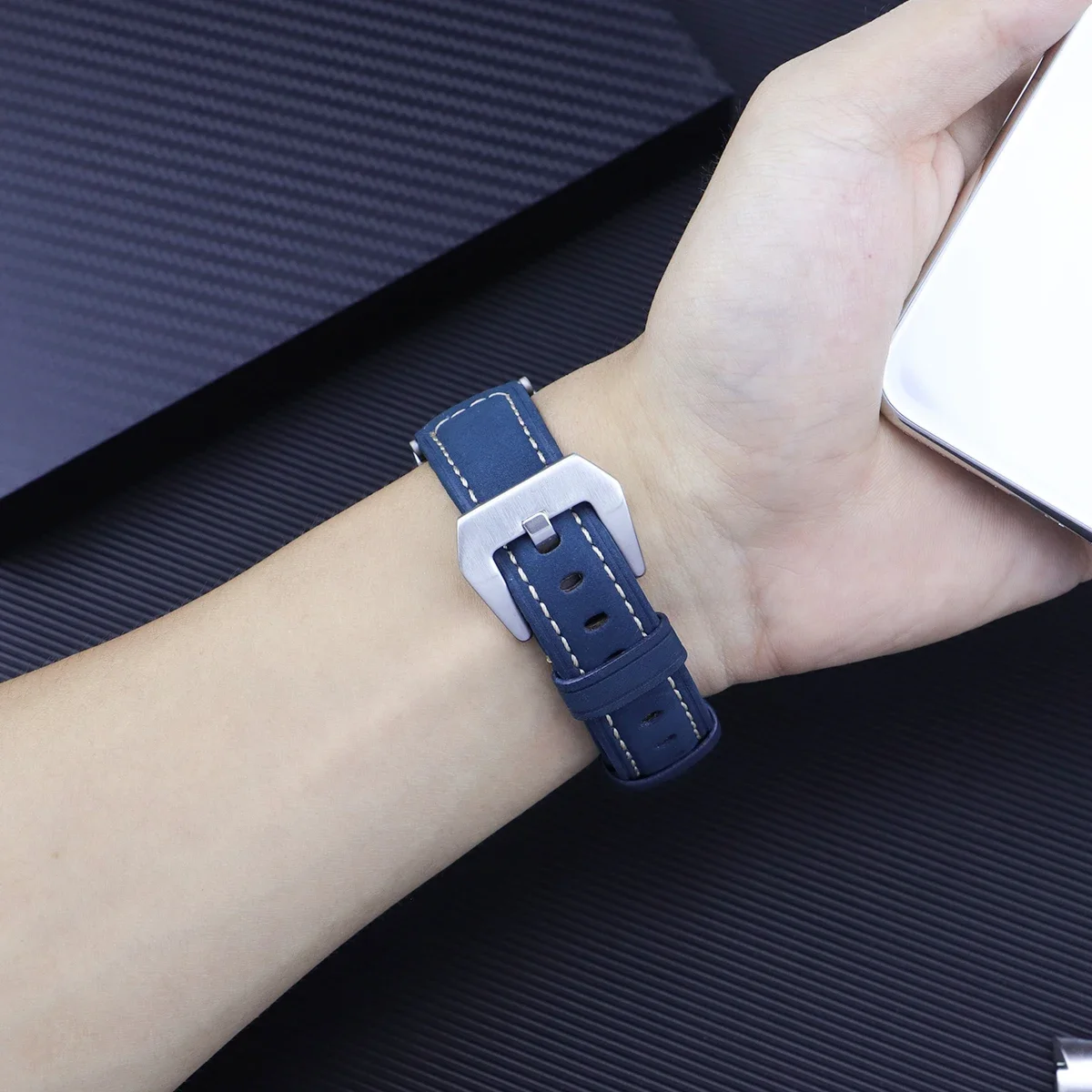 Elegant 20mm Quick Fit Leather Watch Strap