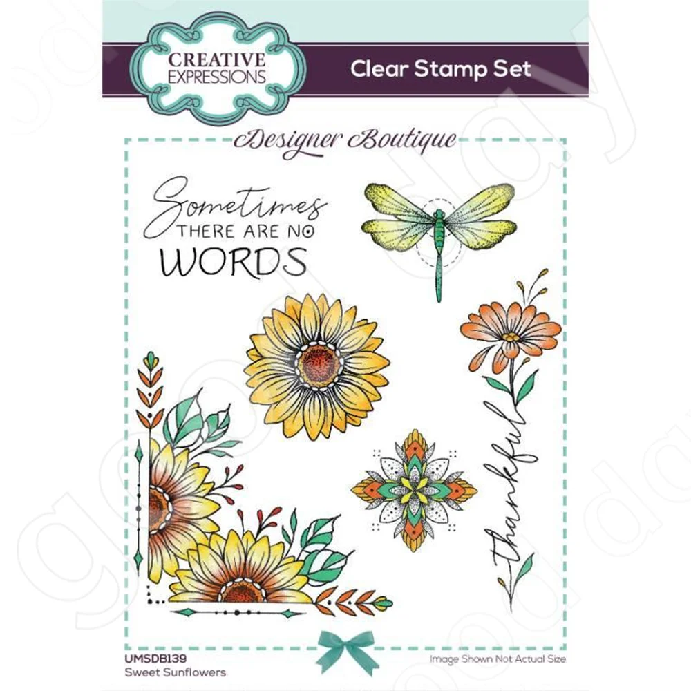 

2023 New Arrival Sweet Sunflowers Cutting Dies Stamps Scrapbook Diary Decoration Embossing Template Diy Greeting Card Handmade