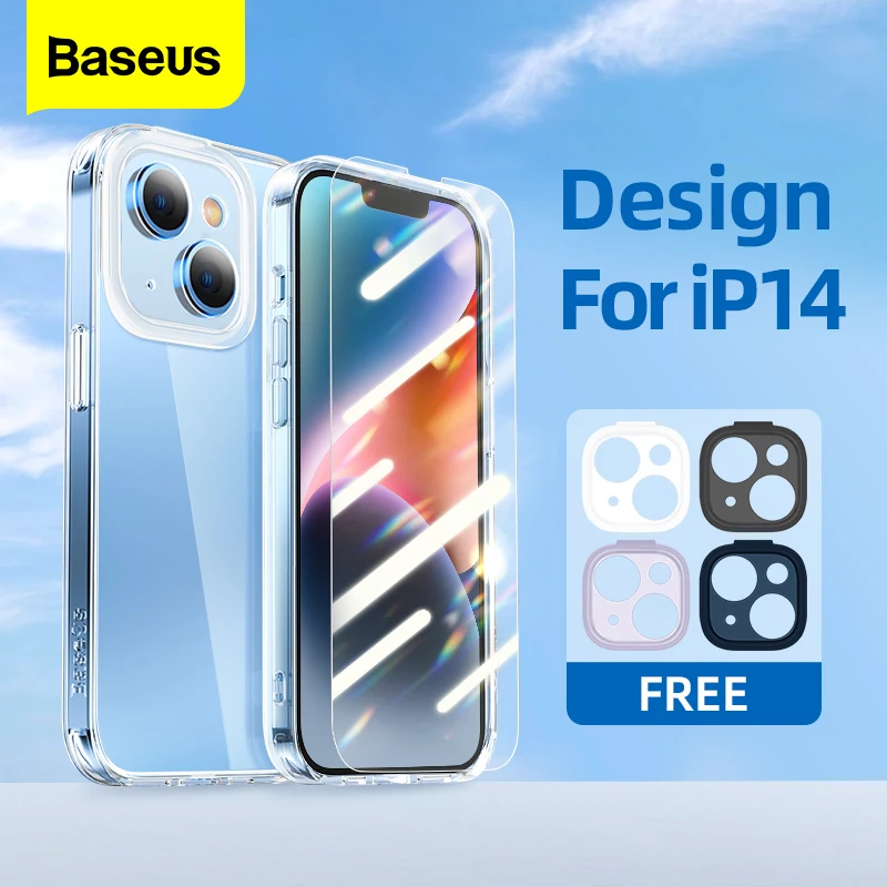 Baseus Clear Phone Case Per Iphone 14 Pro Max Plus 2022 4 Colori Lens Cover Protettiva Sostituibile Custodia Trasparente Per Iphone14