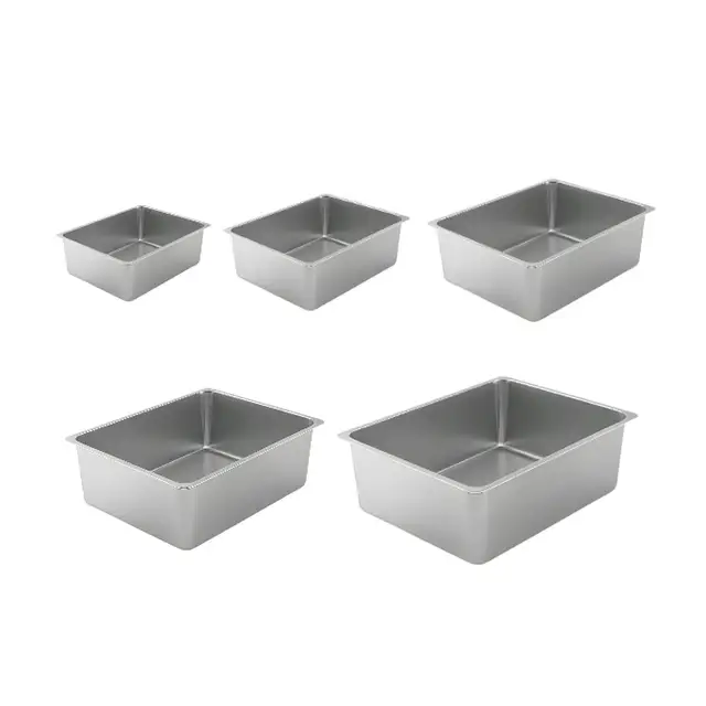Stainless Steel Cat Litter Box with High Sided Portable Kitten Litter Pan Cat Toilet Sand Box Container for Rabbits Litter Pan Stainless Steel Cat Litter Box with High Sided Portable Kitten Litter Pan Cat Toilet Sand Box Container for Rabbits Litter Pan