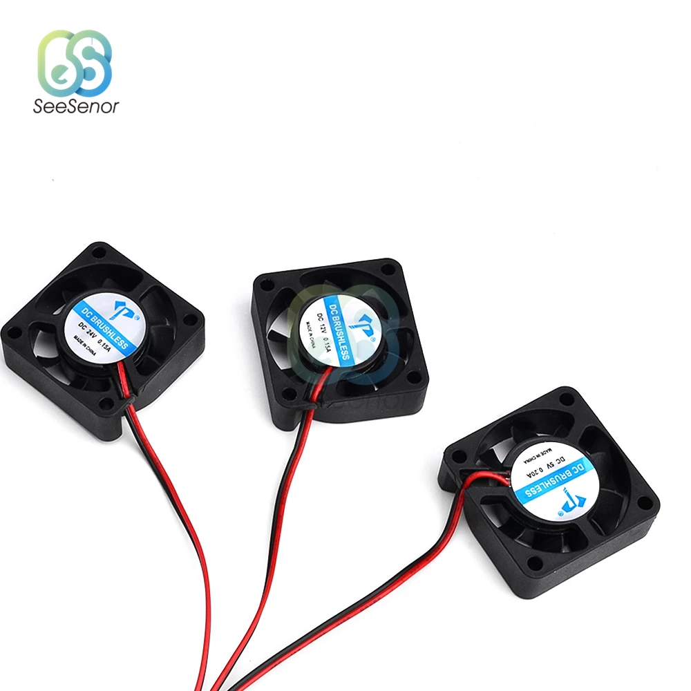 Cooling Fan 4010 5V&12V&24V Turbo Brushless 3D Printer Parts 2Pin For Extruder DC Cooler Blower Part Black Plastic