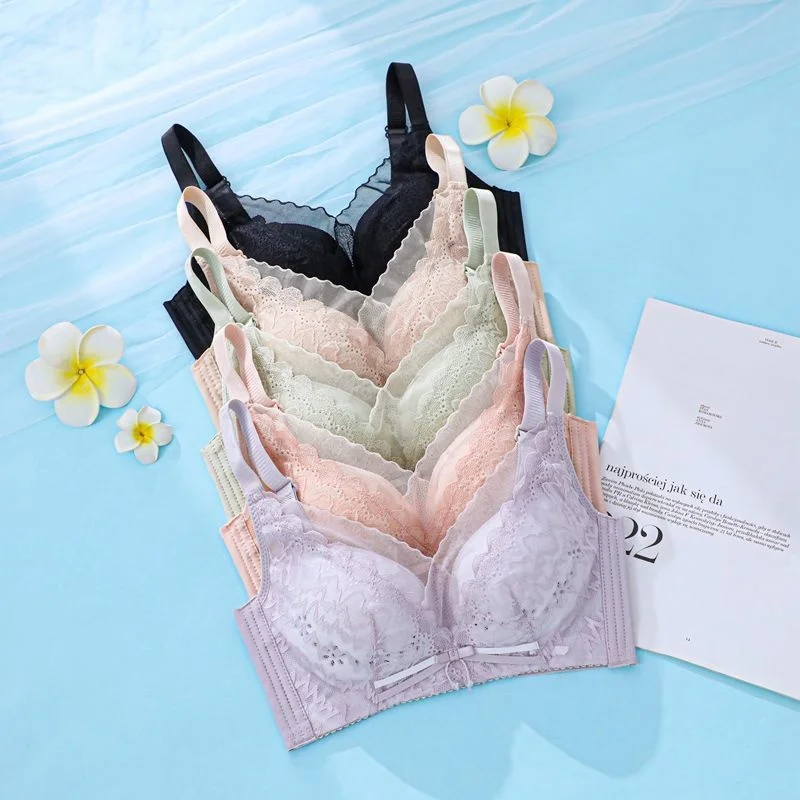 

Thin Underwear, Women's Large Chest, Small Bra, No Steel Ring, Large Size, Gathered and Adjusted, Breast Retraction and Anti Sag