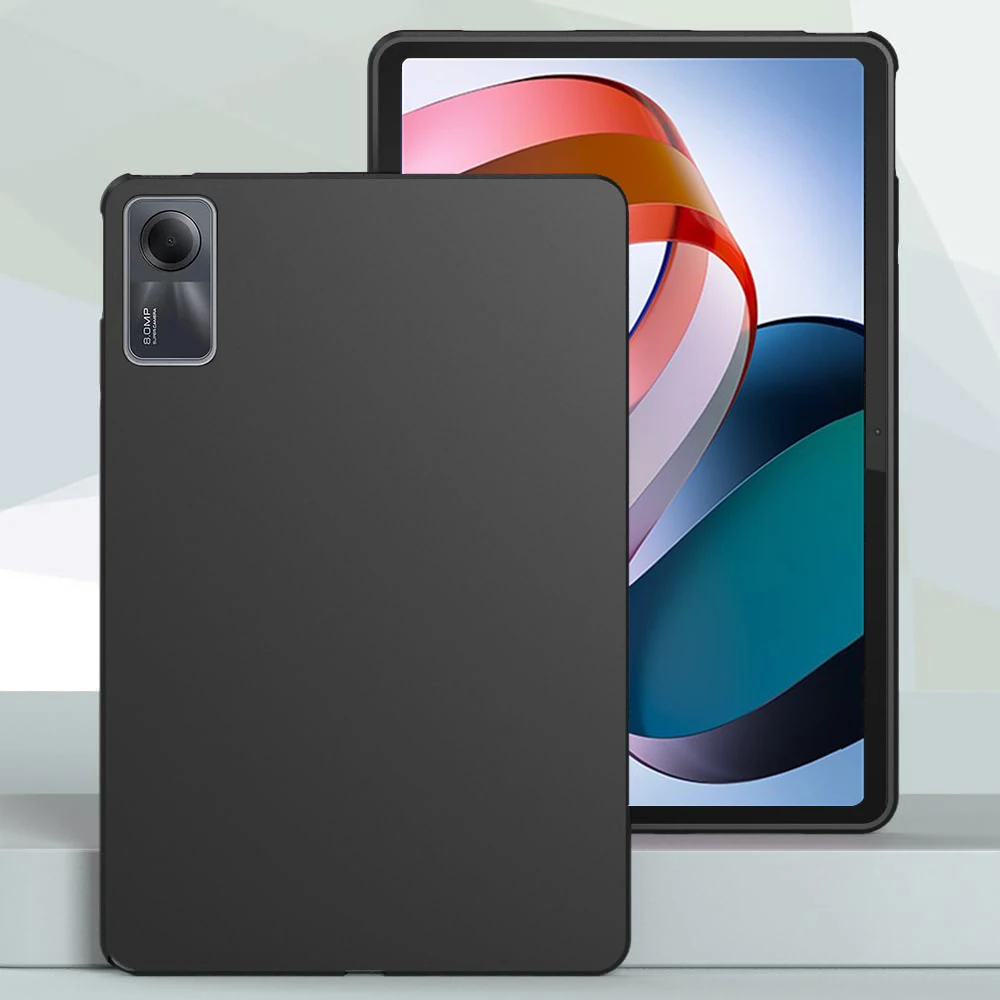 Premium Silicone Tablet Case - Flexible Soft TPU Black Back Cover