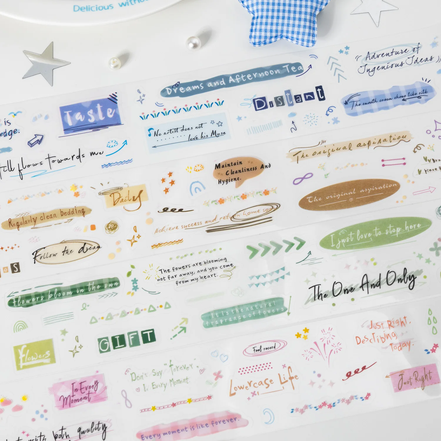 생명의 속삭임 시리즈 빈티지 영어 텍스트 풍경 PET 테이프 창의적인 DIY 저널 재료 콜라주 스크랩북킹 문구류