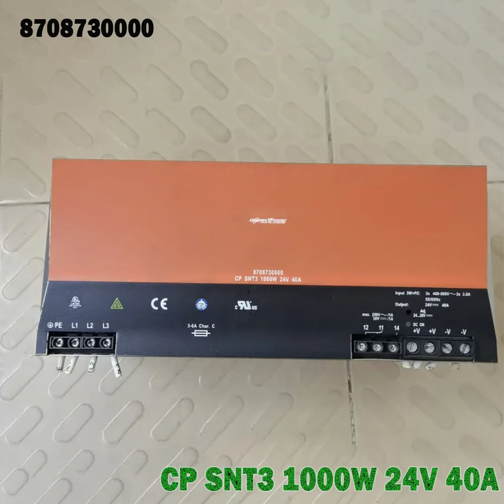 

Original For Weidmüller Rail Switching Power Supply Single Phase, 100% Tested Before Ship ment. 8708730000 CP SNT3 1000W 24V 40A