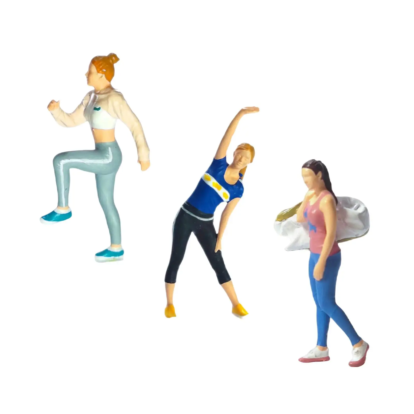 

Фигурки для фитнеса, реквизиты, миниатюрные фигурки Диона 1/64 для раскладки поездов, архитектурные модели, украшение для сцены, DIY модели проектов