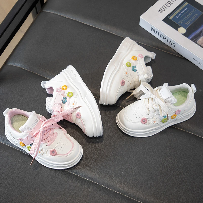 어린이 운동화 2026 봄 신상 캐주얼 워킹 플랫 슈즈  남아 여아 꽃무늬 부드러운 아동 스포츠화