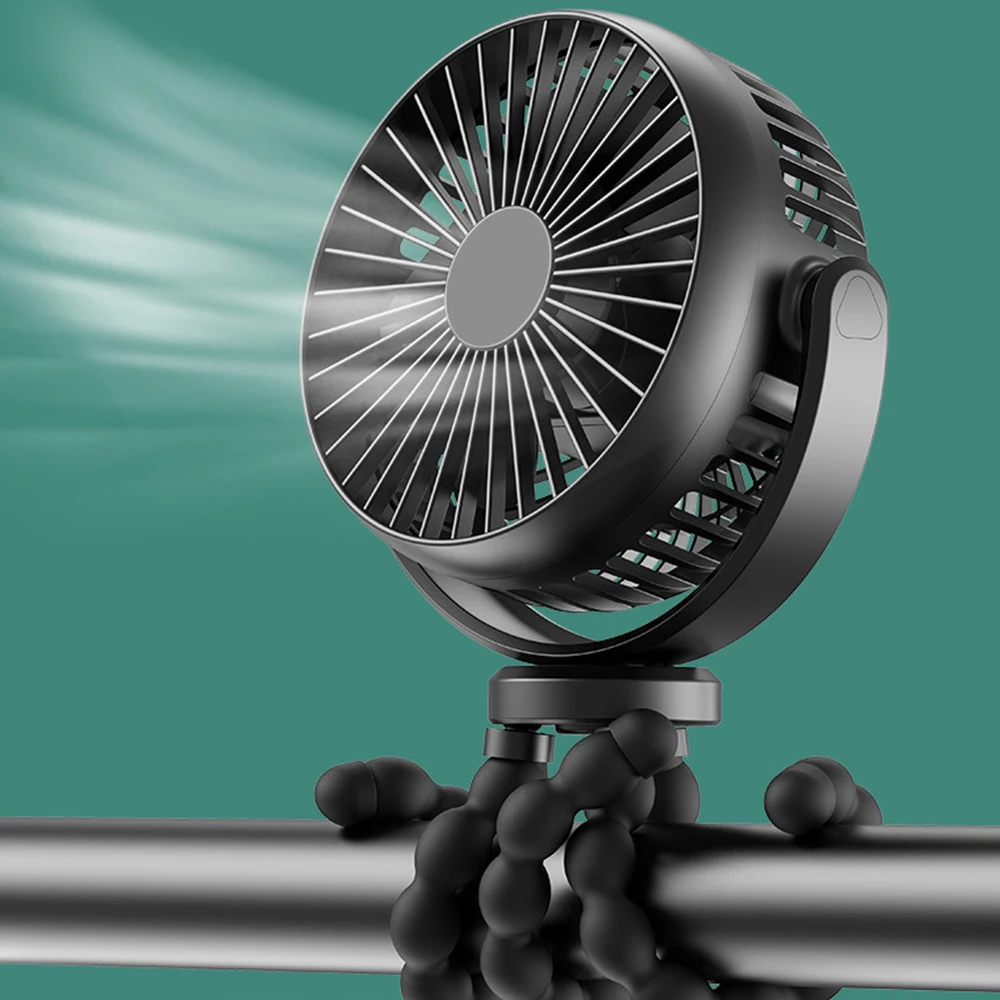 

Stroller Fan Clip-on for Baby, Small Portable Fan Usb Rechargeable and Handheld, USB Cooling Fan with 3 Adjustable Speeds