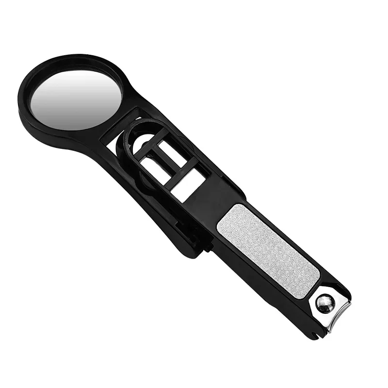 1Pc Nail Clipper with Magnifying Glass for The Elderly Practical Anti-splash Stainless Steel Nail Clipper Beauty Tools Wholesale 4