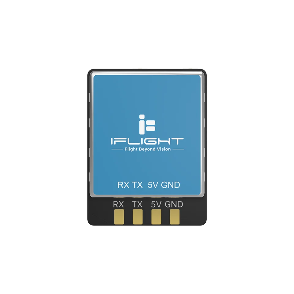 Récepteur ELRS 2.4GHz/900MHz monté sur drone FPV, antenne 40-220mm déployée pour une réception optimale