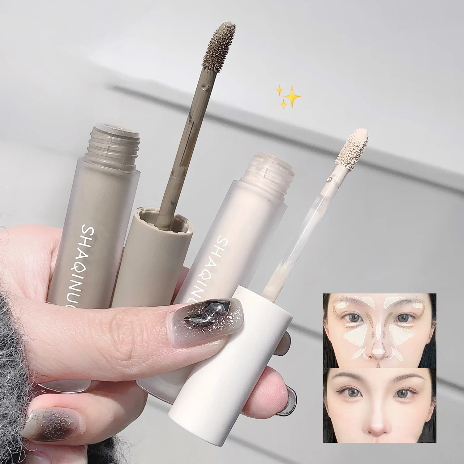 Facial Liquid Contour Stick Concealer Contouring 3D Cement