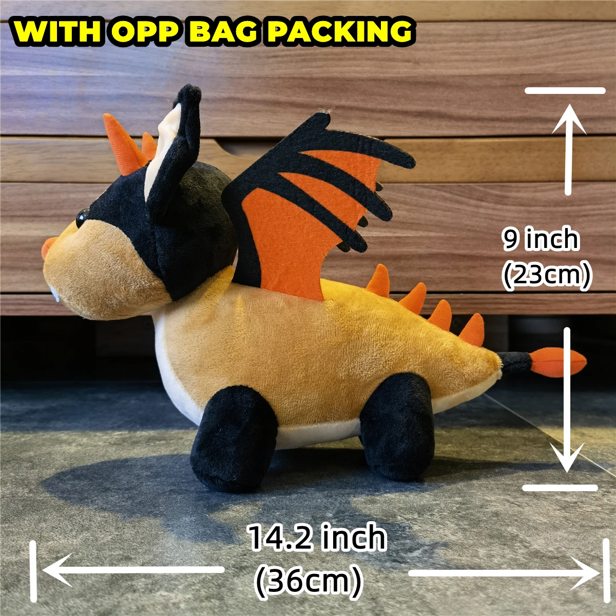thumbnail image 1 of Bat Dragon Shadow Dragon Evil Unicorn Giraffe Frost Dragon Plush Toys Pets Stuffed Doll Aminal Plushie Toy, 1 of 5