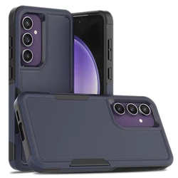 Premium Shockproof Hybrid Armor Phone Case - Dual Layer Protection - Galaxy S24 FE (Dark Blue)