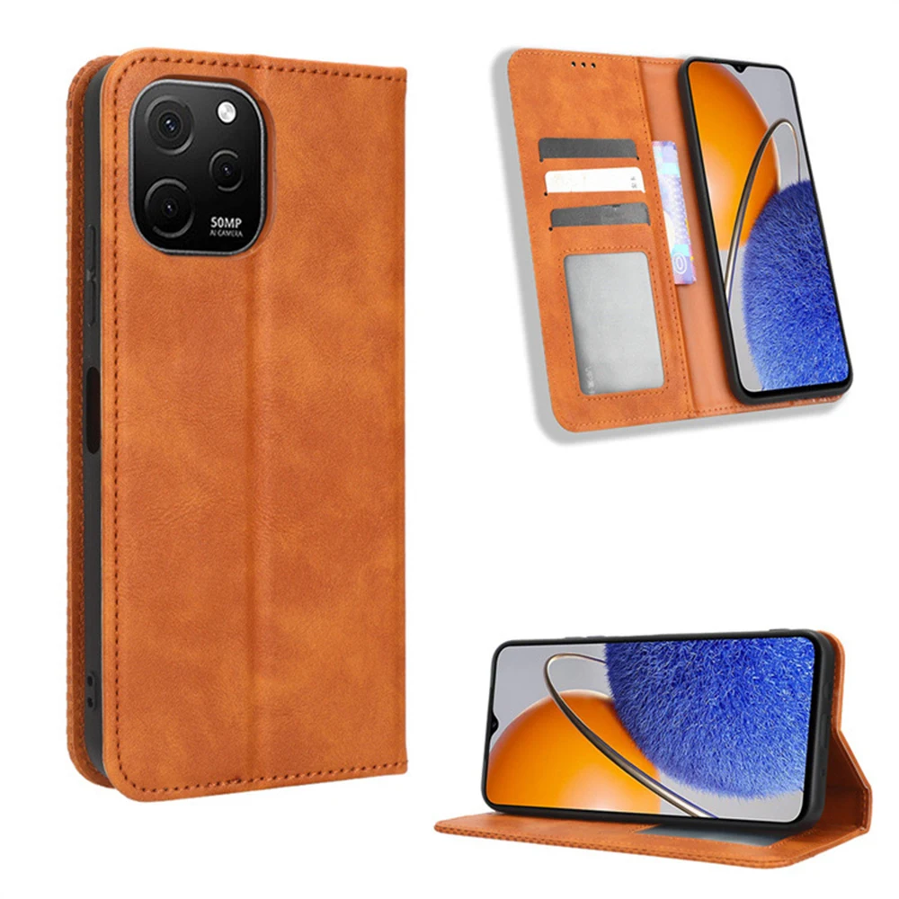 Luxury Leather Magnetic Phone Case with Card Slots and Shockproof Protection