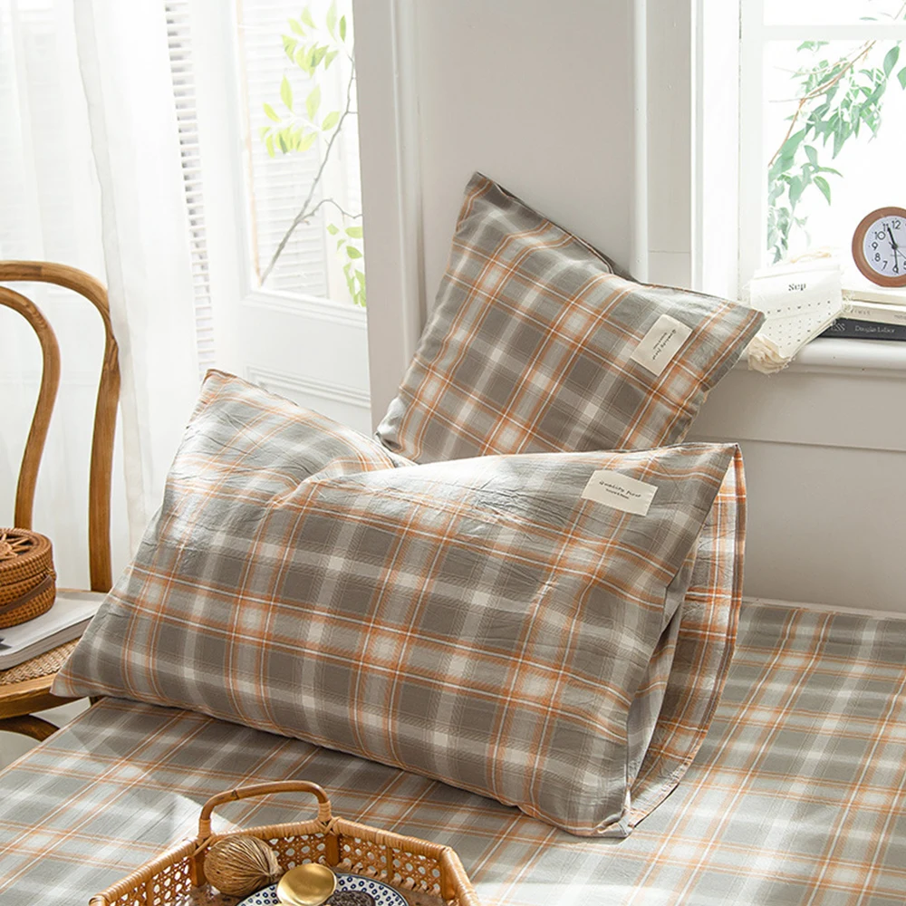 

Plaid Sofa Cushion Cover 74X48CM Blue Red Coffee Orange Strip Home Hotel Office Couch Seat Decor Waist Throw Pillow Case