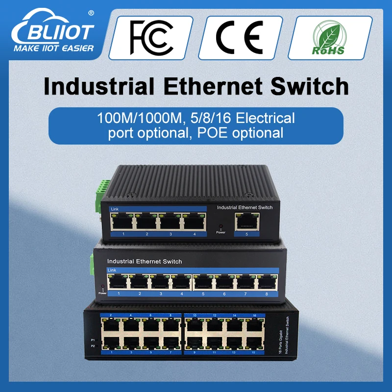 Industrial 8 + 2Port Gigabit PoE+ Switch - Ethernet Switches, Networking  IO Products