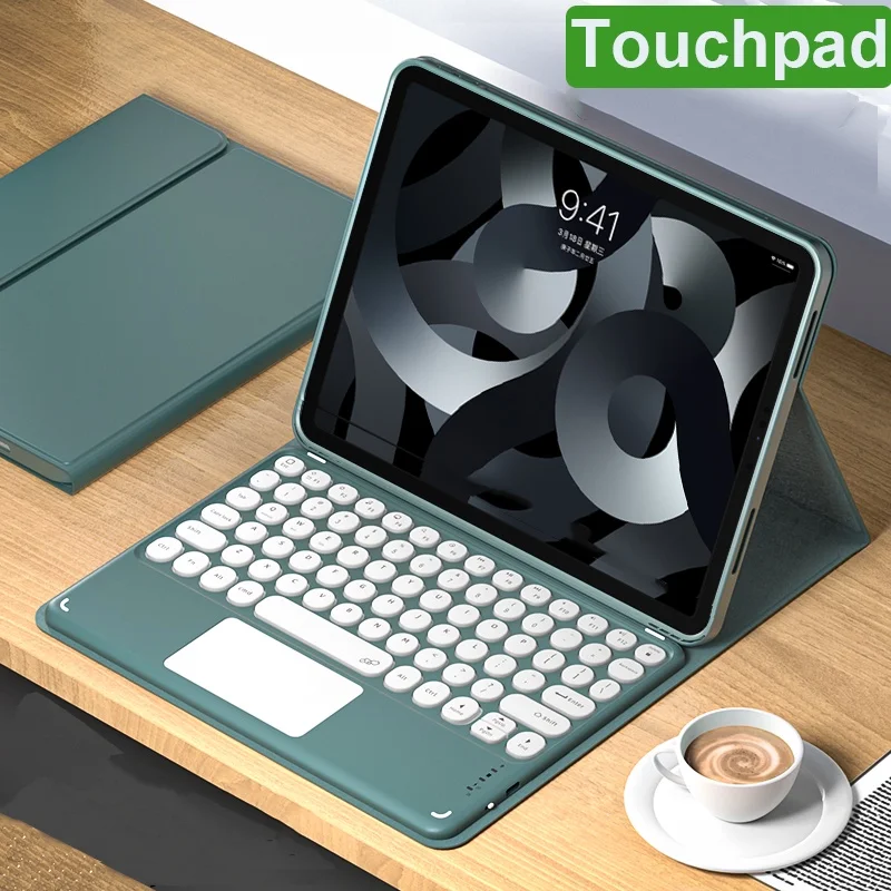 

for Xiaomi Pad 5 Pro 11" Touchpad Keyboard Cover for Xiaomi Pad 5 5 Pro 2021 Keyboard Folio PU Leahter Stand Protective Shell