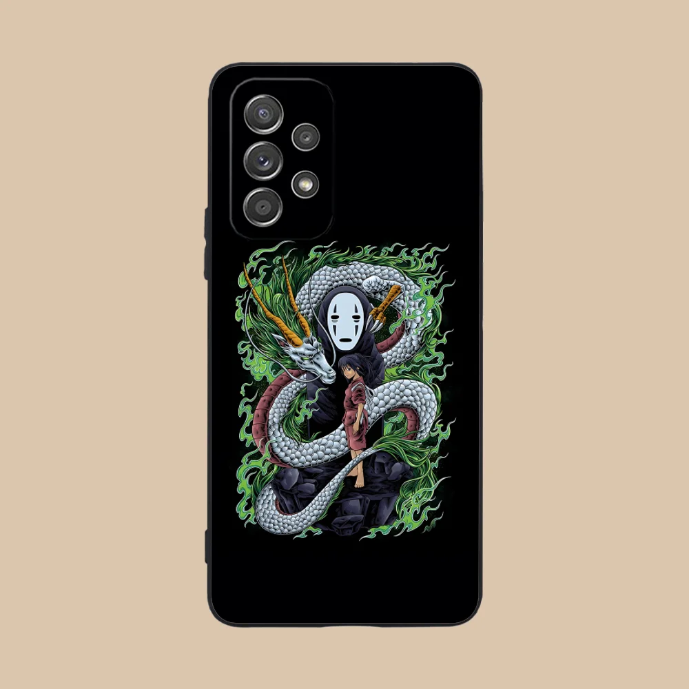 Spirited Away-Themed Black Phone Case Cover