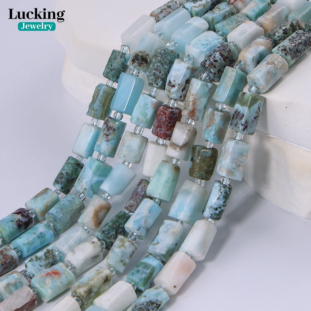 Genuine Dominican Larimar Hexagonal Beads 7x10mm Gemstone Beads for DIY Jewelry, Healing Crystal , Spiritual Energy Crafts 5
