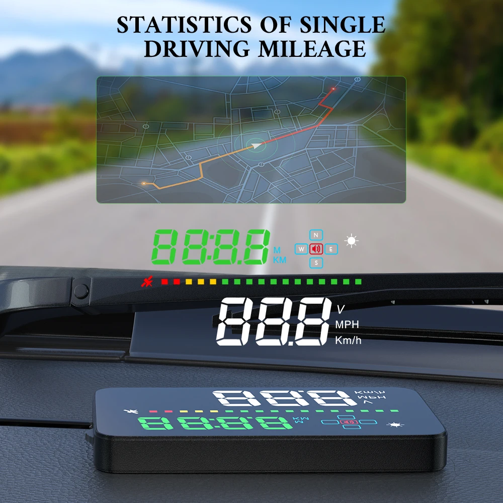 ZQKJ-A3 HUD GPS  ڵ    ÷, ڵ ˶ ӵ  ׼    LED RPM