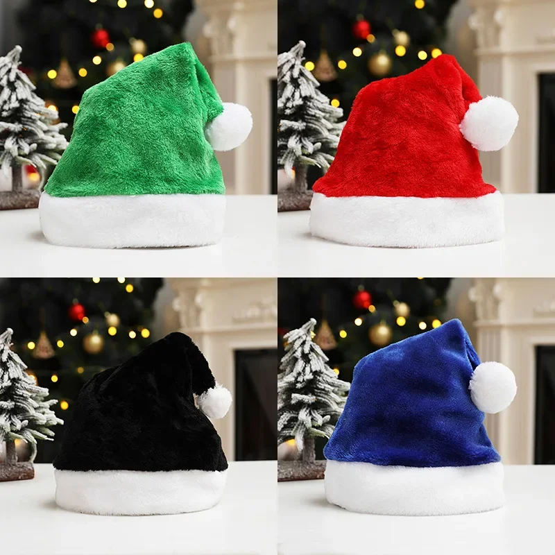 New Year 4 Colors Adult Santa Hat Christmas Props Pink Hat Personalized Hat Santa Christmas Party X-Mas FestiveParty Decorations