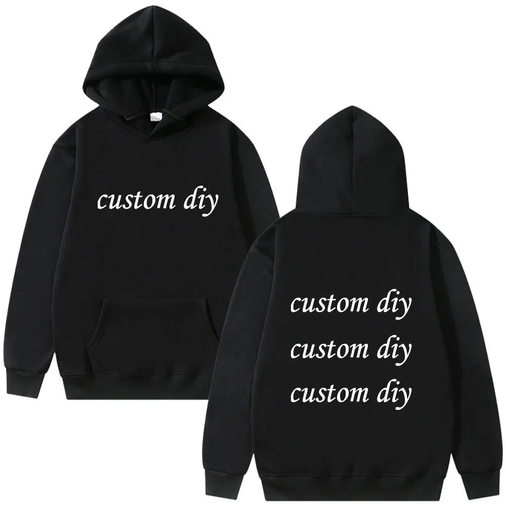 Модний бренд Custom Diy Logo Graphic Hoodie Чоловіки Жінки Повсякденний флісовий бавовняний світшот Чоловічий хіп-хоп Оверсайз вуличний одяг унісекс