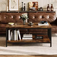 Coffee Table for Living Room, Farmhouse Living Room Tables with Slatted Sides Frame for Home Office, Apartment,Coffee Tables 2