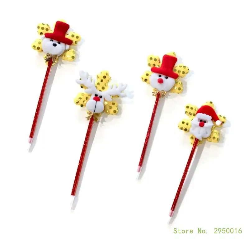 

4Pcs Christmas Ballpoint Pen Sequins Designed Ballpoint Pen Funny Writing Pen for Kid Reward Christmas Stocking Fillers