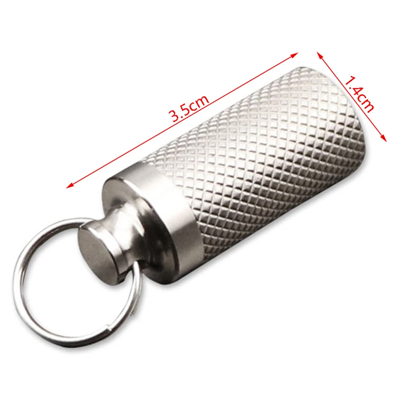 Mini boîte à pilules de rangement scellée en acier inoxydable