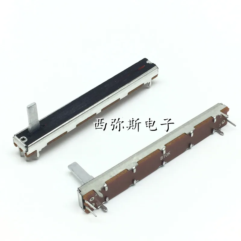 1pcs，Straight slip potentiometer，SC6021N B10K，3pin，Total length 75mm, travel 60mm