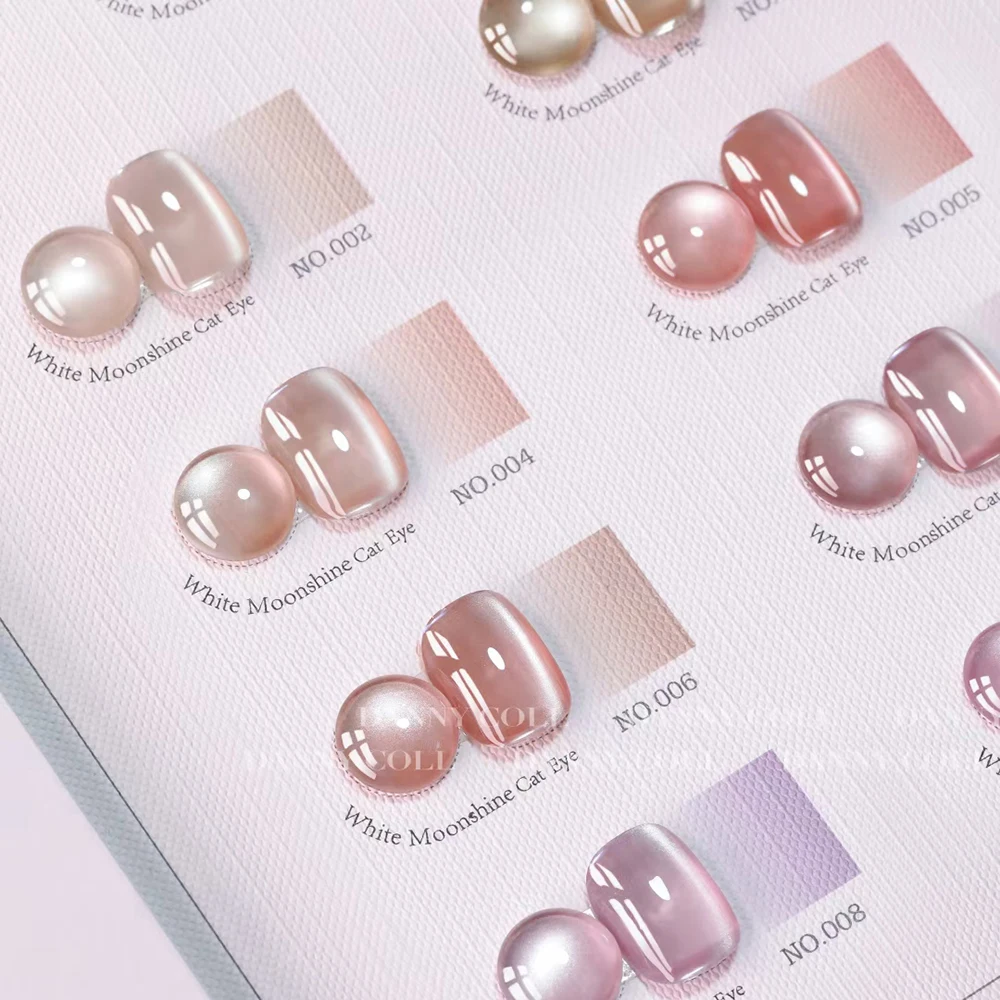 High End 9PCS 9D Sparkling Magnetic Gel Nail Set With Color Card Luxury Cat's Eye Gel Soak Off UV LED Nail Varnish UV Gel 15ml 5