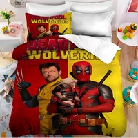 Housse de couette Avengers avec taie d'oreiller, décoration de chambre pour garçons et filles, cadeau pour enfants, taille simple, double, grand lit, housse de couette zippée 3