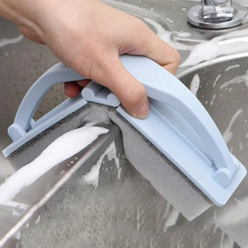 

Folding Water Squeezing Sponge Cleaning Brush With Handle, Controllable Water Sponge, Double-sided Kitchen Counter Brush
