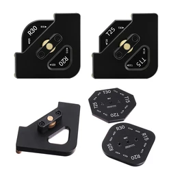 Gabarit de rayon d'angle 8 en 1 pour le travail du bois, gabarit de gabarit de positionnement d'arc de filet pour Machine à découper, outil de menuiserie de routeur 