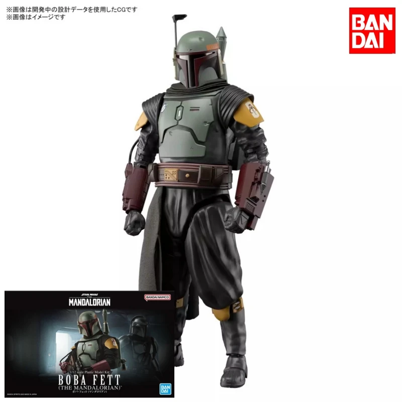 

Bandai Original STAR WARS 1/12 Anime Action Figure Boba Fett Assembly Model Toys Collectible Model Ornaments Gifts For Children