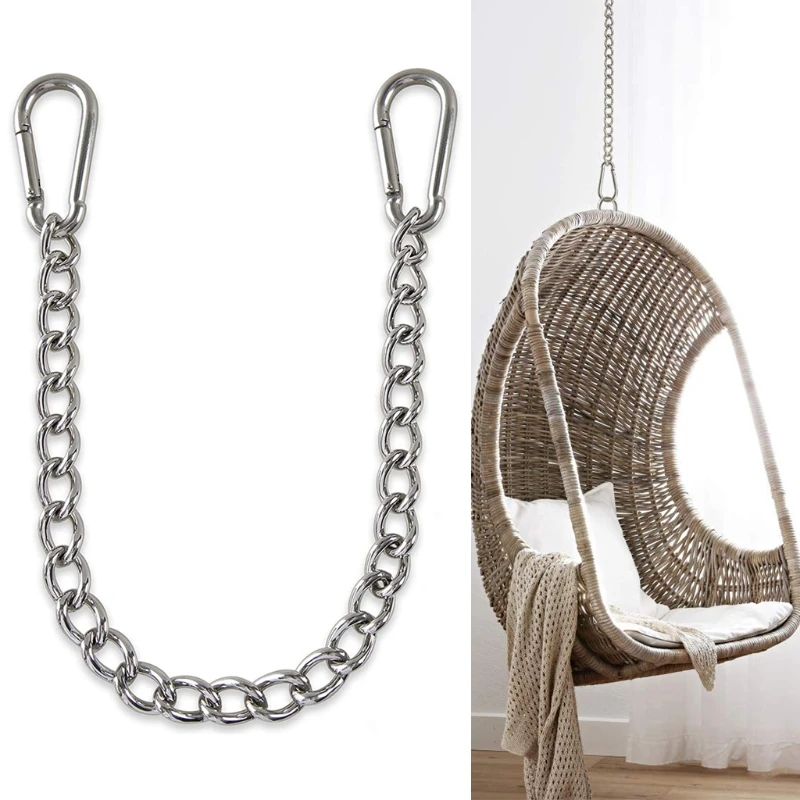 Steel Hanging Chair Chain with 2 Carabiners, Heavy Duty Porch Swing Hammock  Chain Kit,for Hammock Swings(66cm) - AliExpress