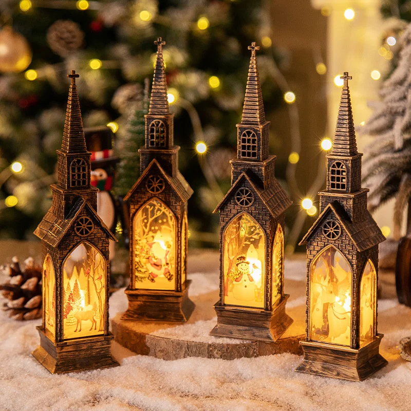 

Christmas Decoration Lamp Luminous House Ornaments Creative Light Candle Light Christmas Gift Holiday Atmosphere Lantern