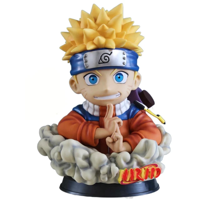Compre Naruto infância três cabeças esculpidas rosto mutável anime figura  dos desenhos animados decoração de mesa ornamento modelo presentes