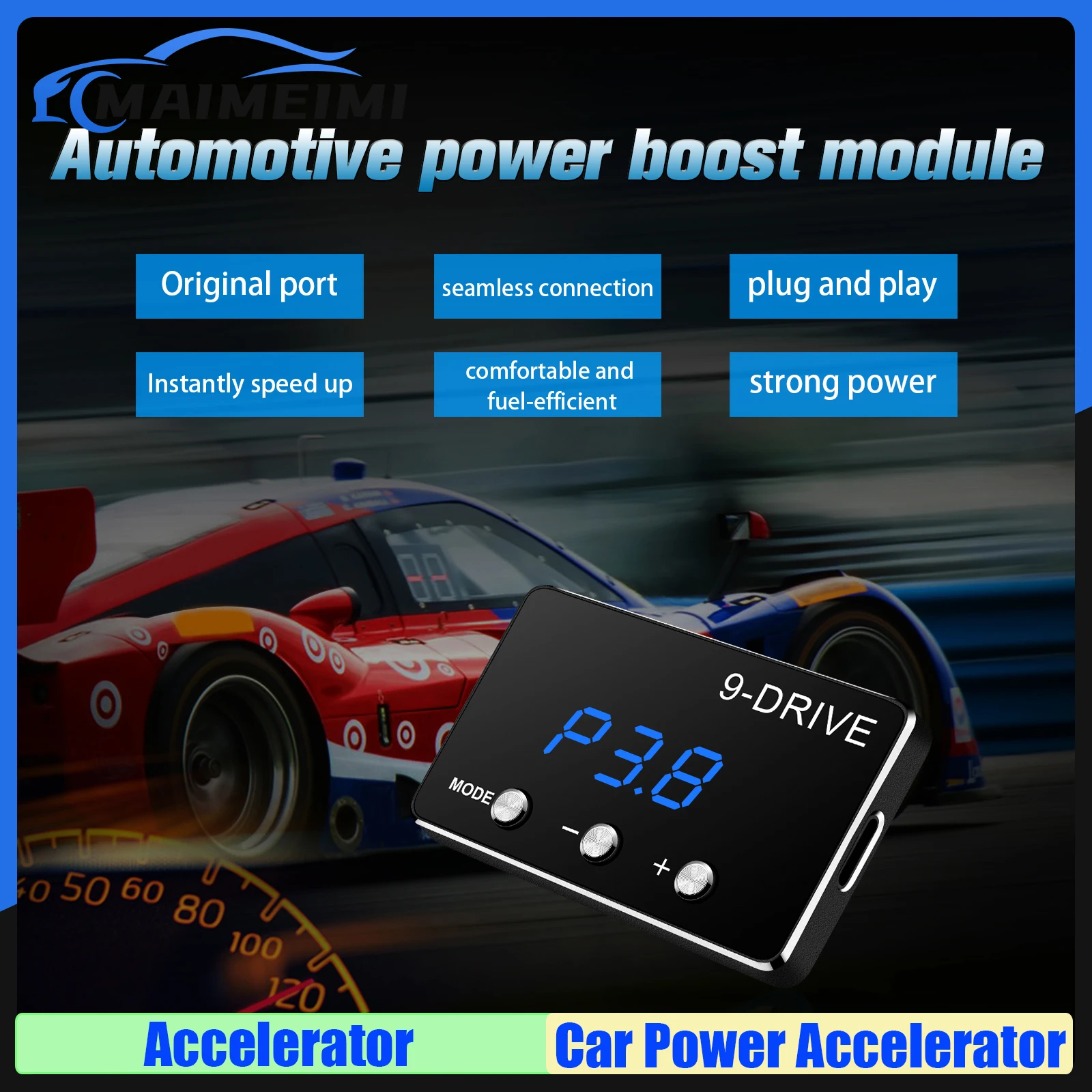 Throttle Controller Digital Accelerator Tuning Parts Plug Play 9 Drive 5 Modes Racing Accelerator Potent Booster Throttle Response Controller