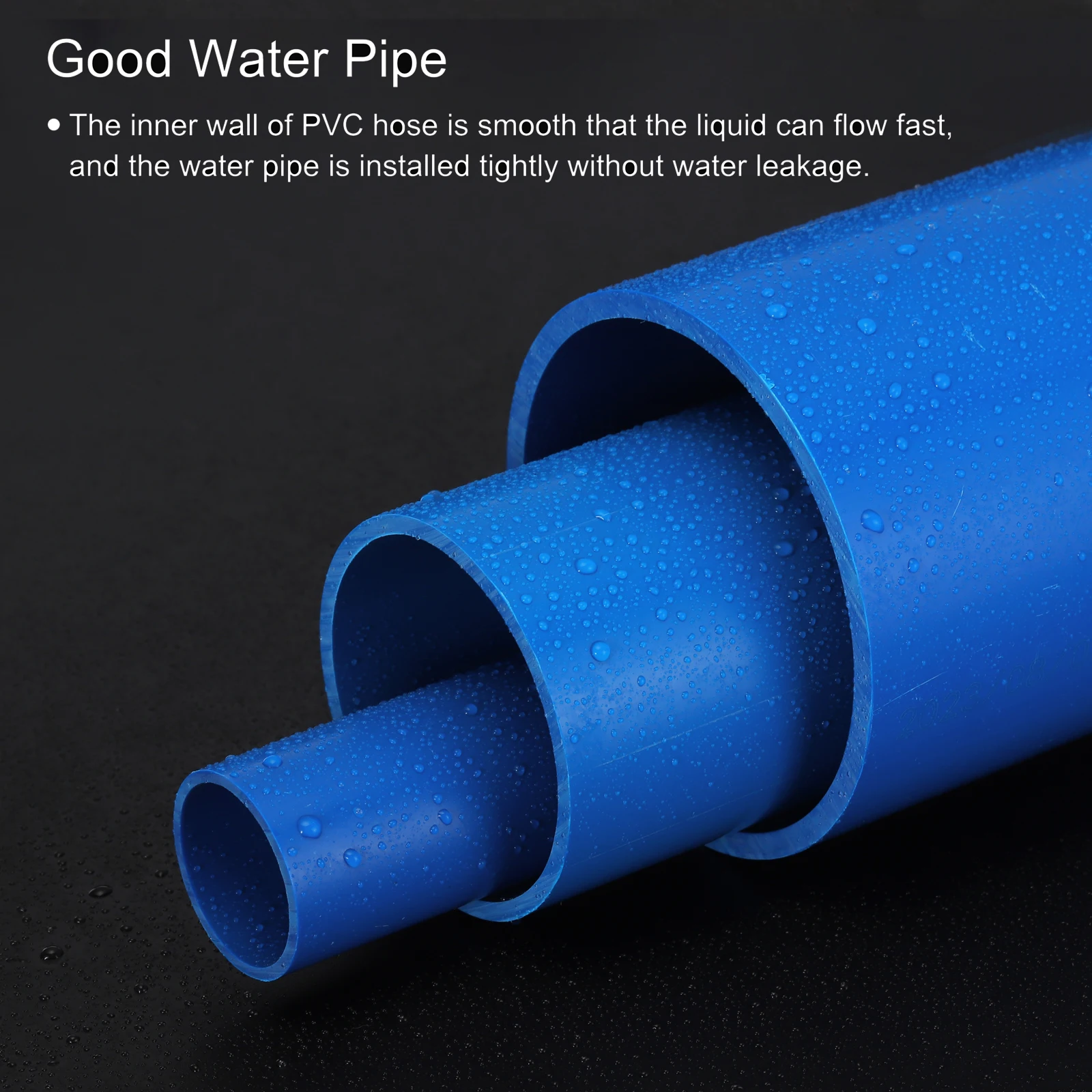 2Pcs 0.23m/0.3m 파란색 PVC 엄밀한 튜브 67.8mm/81.4mm ID 라운드 파이프 물 파이프, 수족관 물고기 탱크 온실 정원