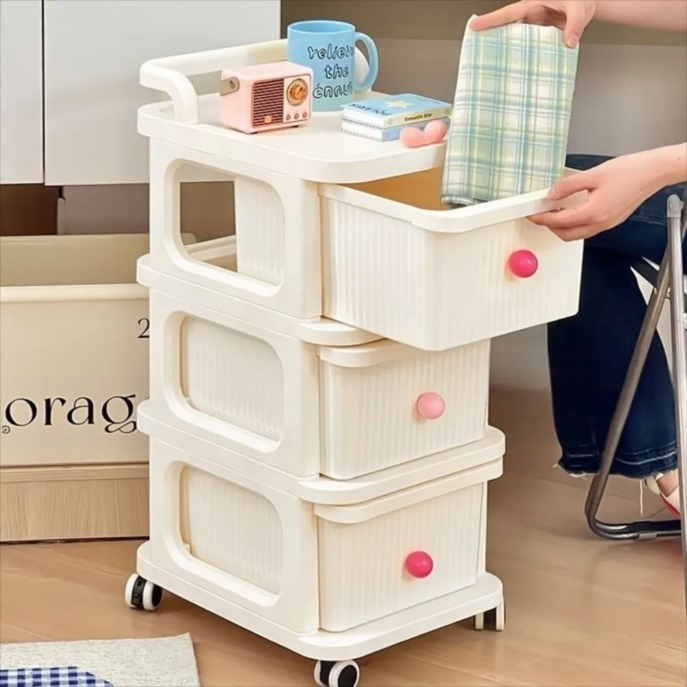 Multiple Storage Rack Drawer Multi-Layer Drawer Storage Rack Trolley Style Transparent Trolley ...