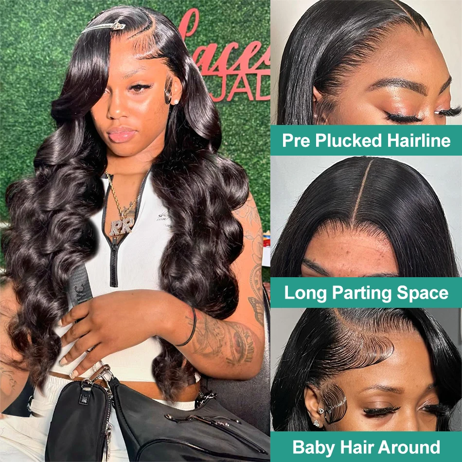 Human Hair Wig Melodie 13x6 Lace Front 40 Inches Transparent Body Wave 5x5 Closure Brazilian Remy 13x4 Lace Frontal Wig