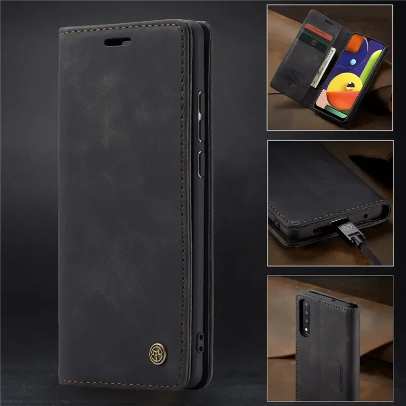 Premium Flip Leather Wallet Card Case - Elegant Protective Cover